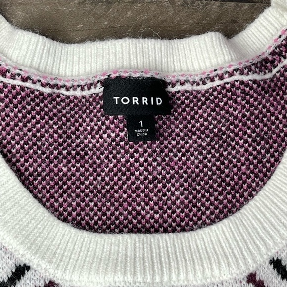 Torrid Pullover Drop Sleeve Crew Neck Sweater size 1 - Picture 7 of 16